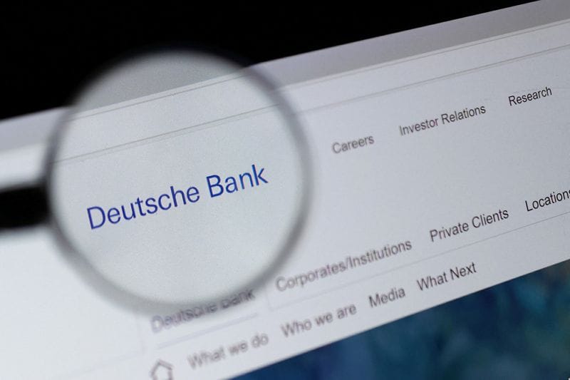 Illustration shows Deutsche Bank logo