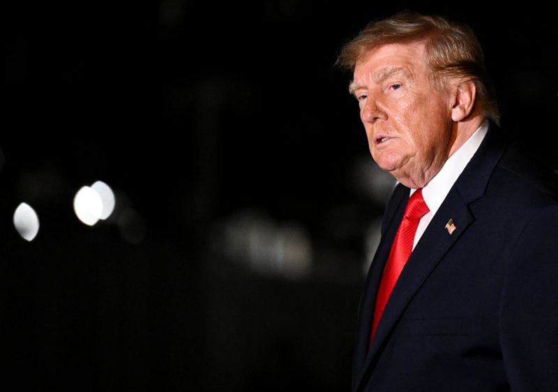 US President Donald Trump returns to the White House in Washington