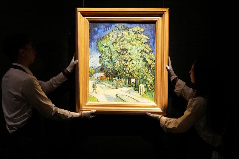 Vincent van Gogh's "Chataigniers en fleurs" at Sotheby's in Hong Kong