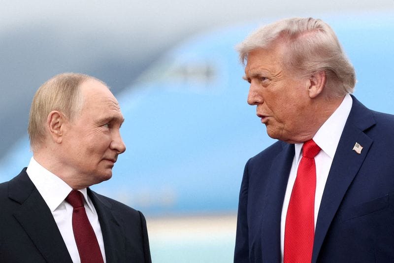 FILE PHOTO: US President Trump meets with Russian President Putin in Alaska