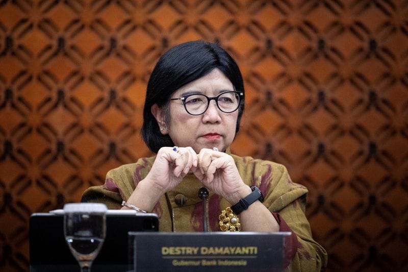 Indonesia's Central Bank Governor holds a press conference in Jakarta