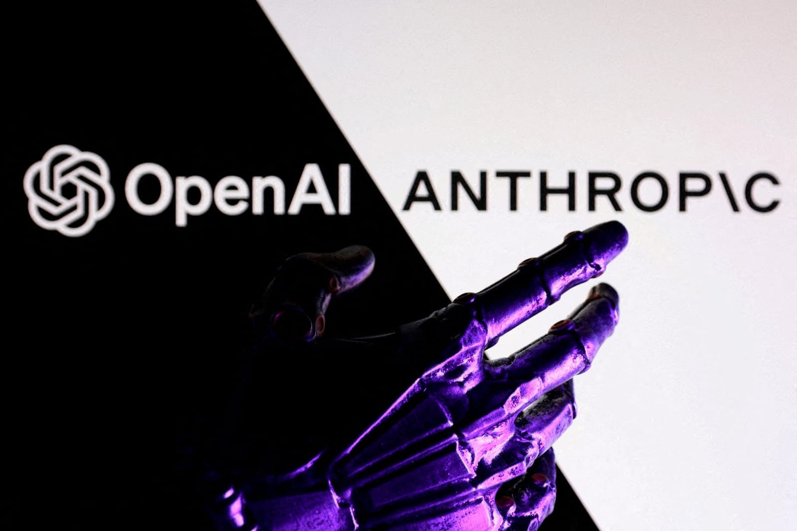 FILE PHOTO: OpenAI and Anthropic logos are seen in this illustration taken June 11, 2026. REUTERS/Dado Ruvic/Illustration//File Photo