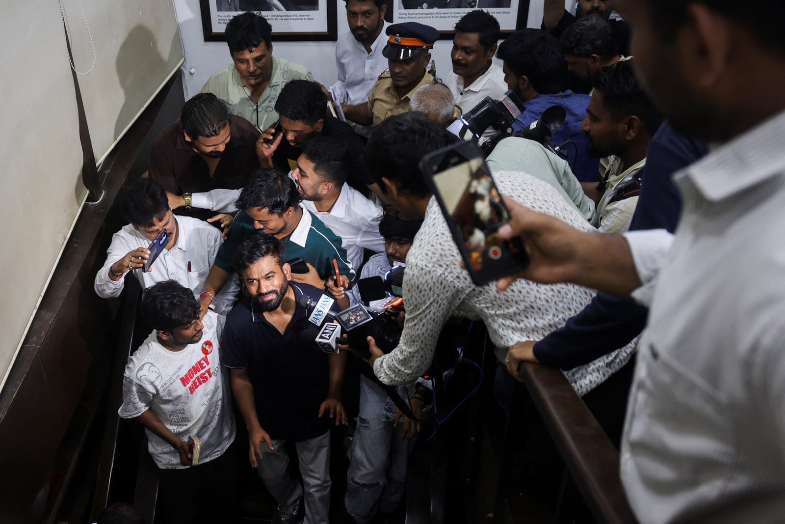 Abhijeet Dipke, head of the Cockroach Janta Party (CJP), leaves after a press conference ahead of a protest against India's Chief Election Commissioner Gyanesh Kumar, in Mumbai, India, October 1, 2026. REUTERS/Francis Mascarenhas