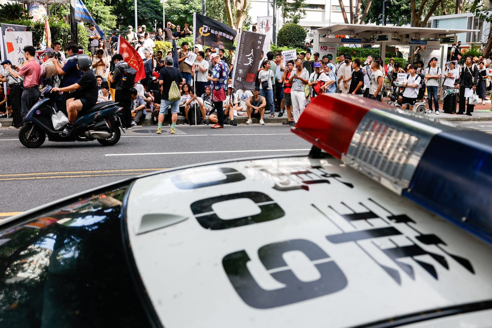 People march and protest after police raided a gay bar ahead of the annual Taiwan Pride parade, in Taipei, Taiwan, October 4, 2026. REUTERS/Ann Wang