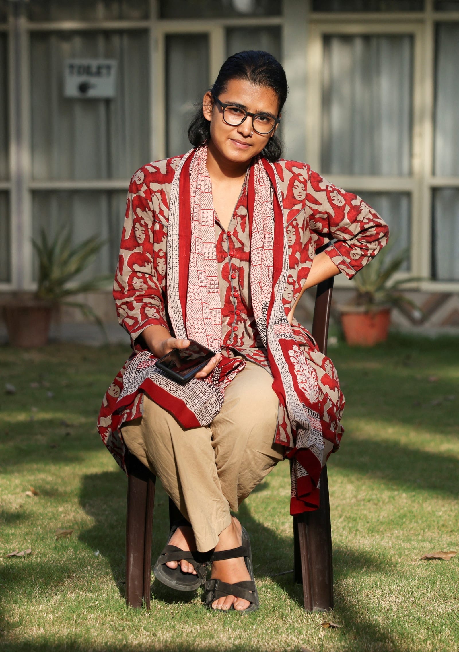 PICTURE TAKEN OCTOBER 1, 2026: Neha Bora, national president of the All India Students' Association (AISA), poses for a photograph during an interview with Reuters, in New Delhi, India, October 1, 2026. REUTERS/Bhawika Chhabra