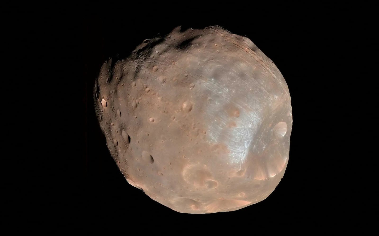 Phobos, the larger of Mars' two moons, is seen in this undated image taken by NASA's High Resolution Imaging Science Experiment (HiRISE) camera on the Mars Reconnaissance Orbiter. NASA/JPL-Caltech/University of Arizona/Handout via REUTERS REUTERS/NAS
