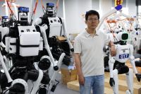 Jack Guo at the Beijing Humanoid Robot Innovation Center in Beijing