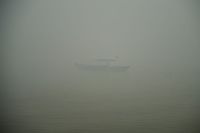 Haze from wildfires in Palembang, South Sumatra