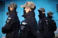 View of inter-Korean border amid growing threats from North Korea