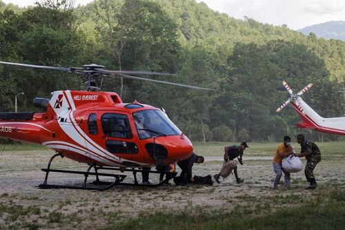 Aftermath of devastating floods in Trishuli, Nepal