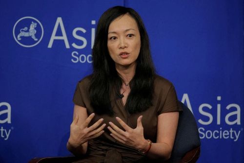 FILE PHOTO: Sue Mi Terry, director at Bower Group Asia, speaks on a "Crisis on the Peninsula: Implications for the U.S. - Korea Alliance" panel at the Asia Society in New York