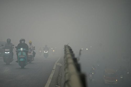 Haze from wildfires in Palembang, South Sumatra