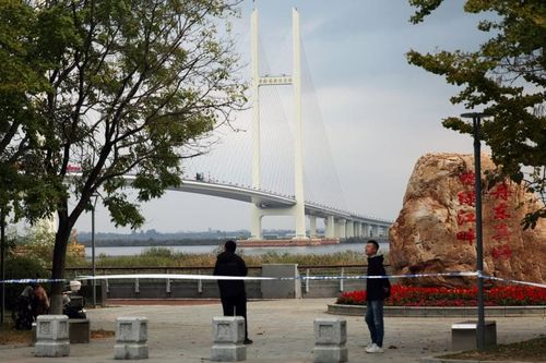 Newly opened New Yalu River Bridge as seen from Dandong
