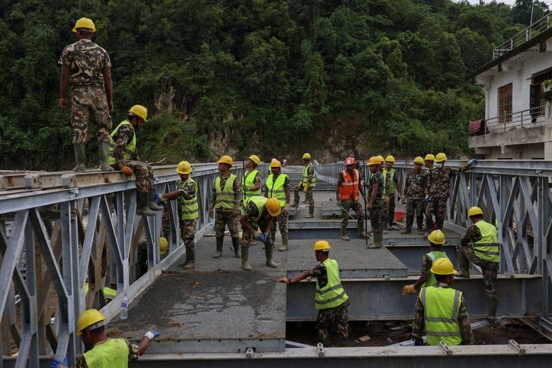 Aftermath of flash floods and mudslide in Nepal