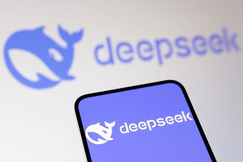 Illustration shows Deepseek logo