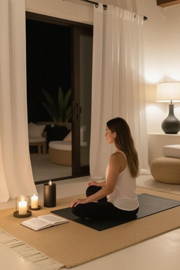 Plats för meditation vid läggdags: förbered dig för en vilsam natt