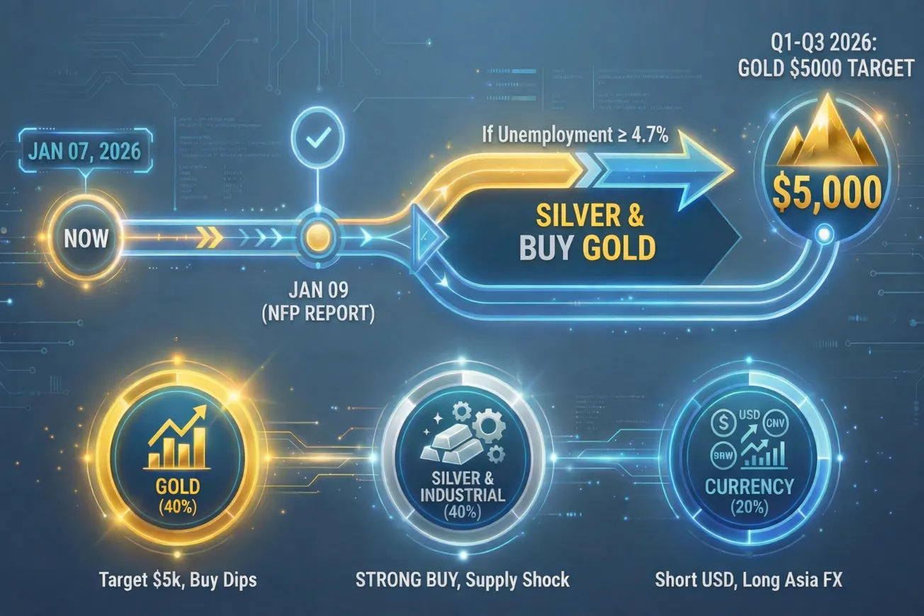 Chiến lược 2026: Vàng hướng mốc 5.000 USD & "Cơn sốt" Bạc từ Trung Quốc - UBS