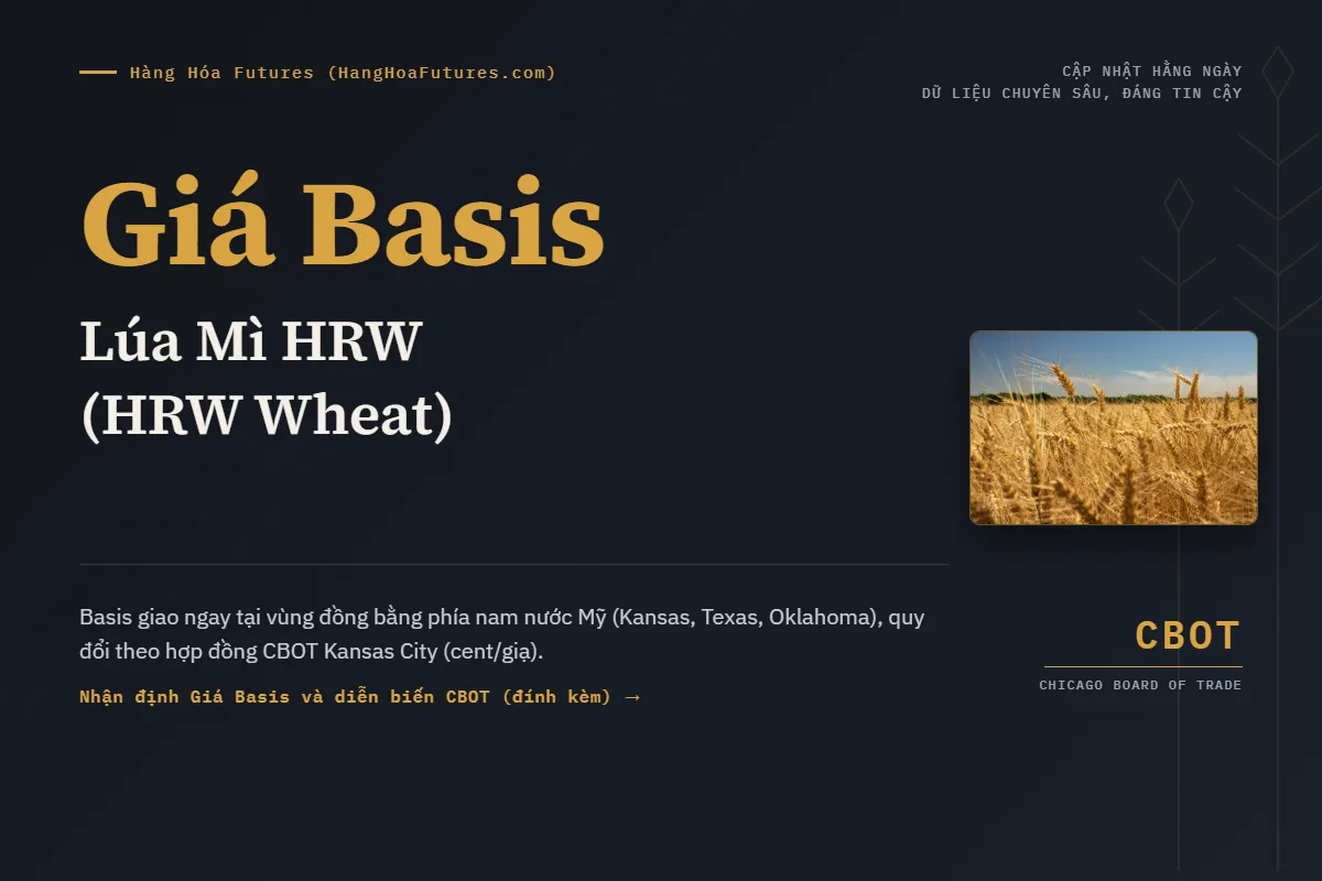 Giá Basis Lúa Mì HRW Đứng Yên Khi Giá CBOT Tiếp Tục Giảm