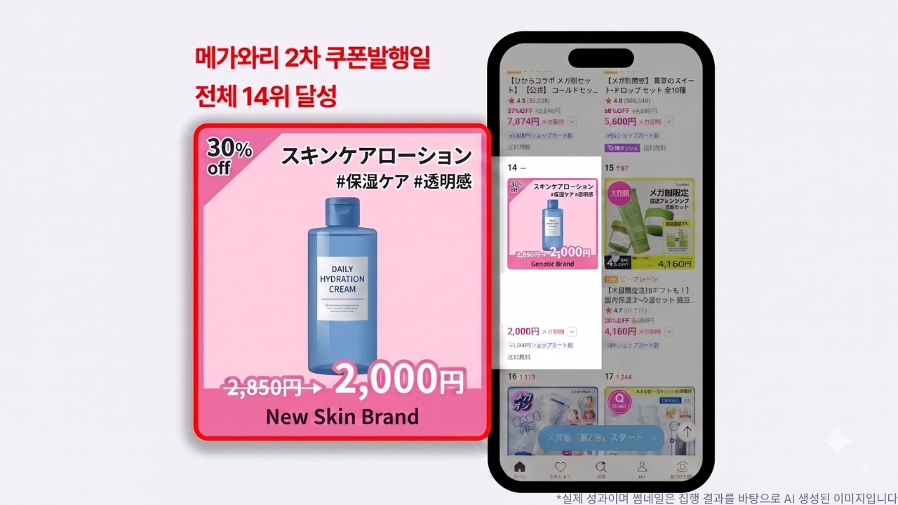일본 큐텐 메가와리 마케팅 성공사례 - 쿠폰 발행일