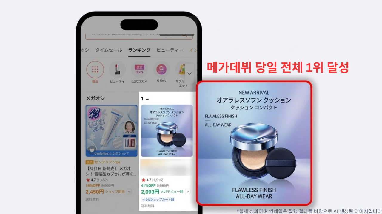 일본 큐텐 메가데뷔 신제품 마케팅 성공사례