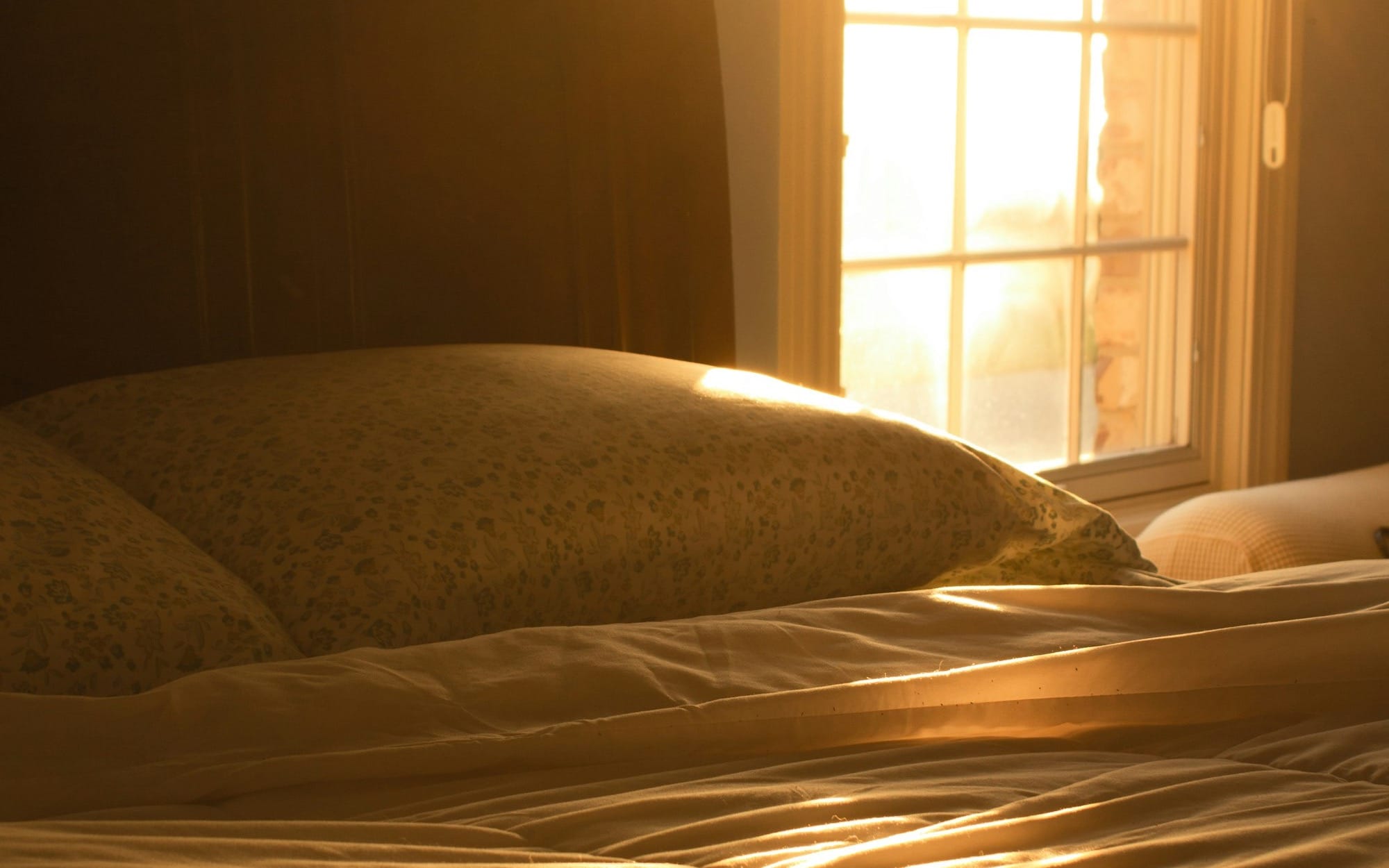 white and brown bed linen