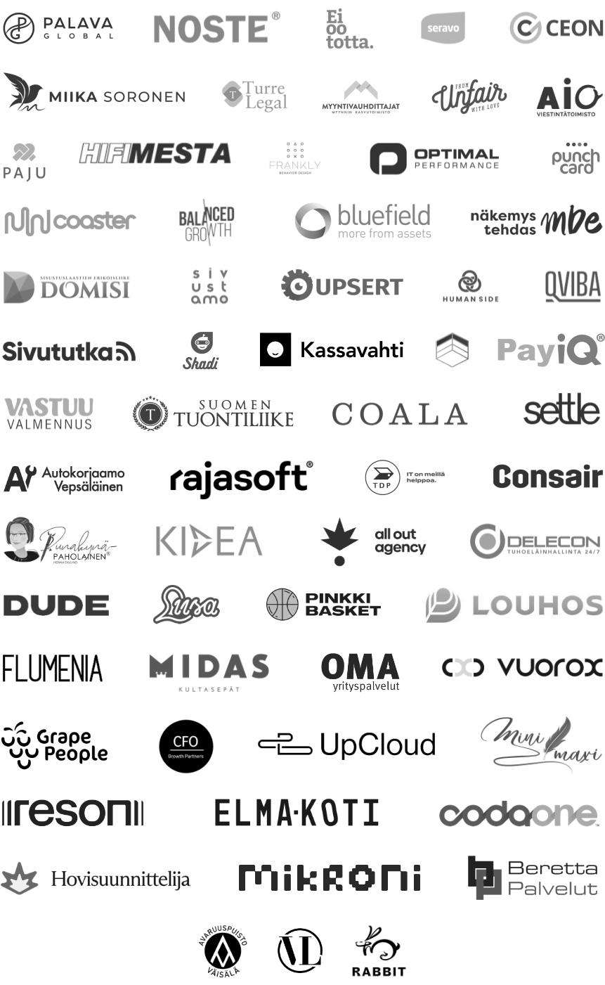 Janne K. Jääskeläinen asiakasyritysten logot