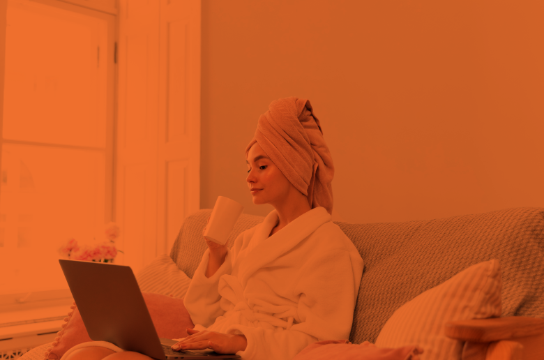 Γραφικό με χαρακτήρες που αντιπροσωπεύουν τύπους προσωπικοτήτων work-from-home