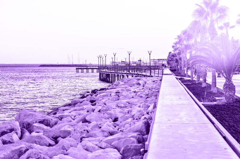 Limassol City in Cyprus old port area.