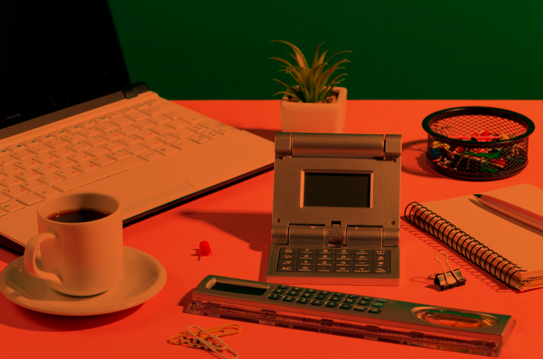 Office desk of 90s