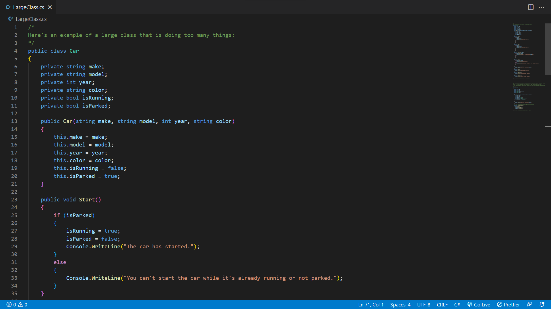 Code Smell - Large Classes
