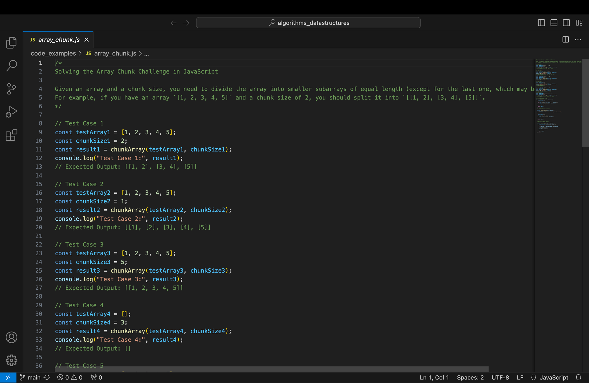 Exploring Array Chunking Challenge in JavaScript
