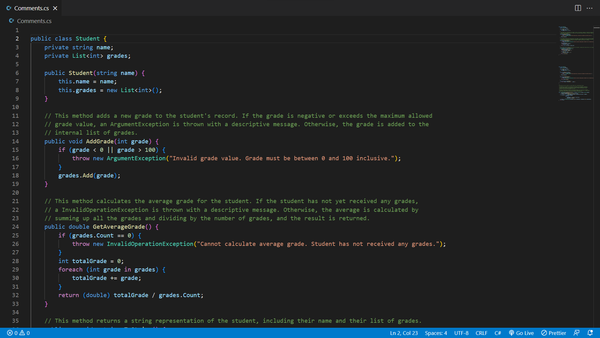 Code Smell - Too Many Comments