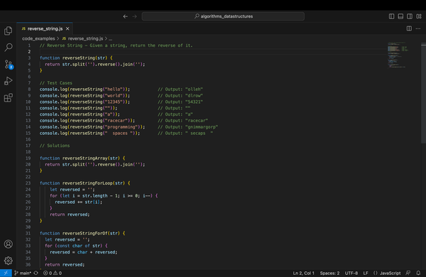 Reverse String Problem in JavaScript