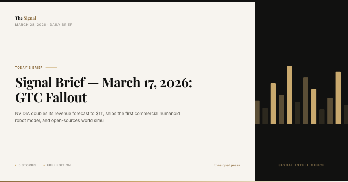 Signal Brief — March 17, 2026: GTC Fallout