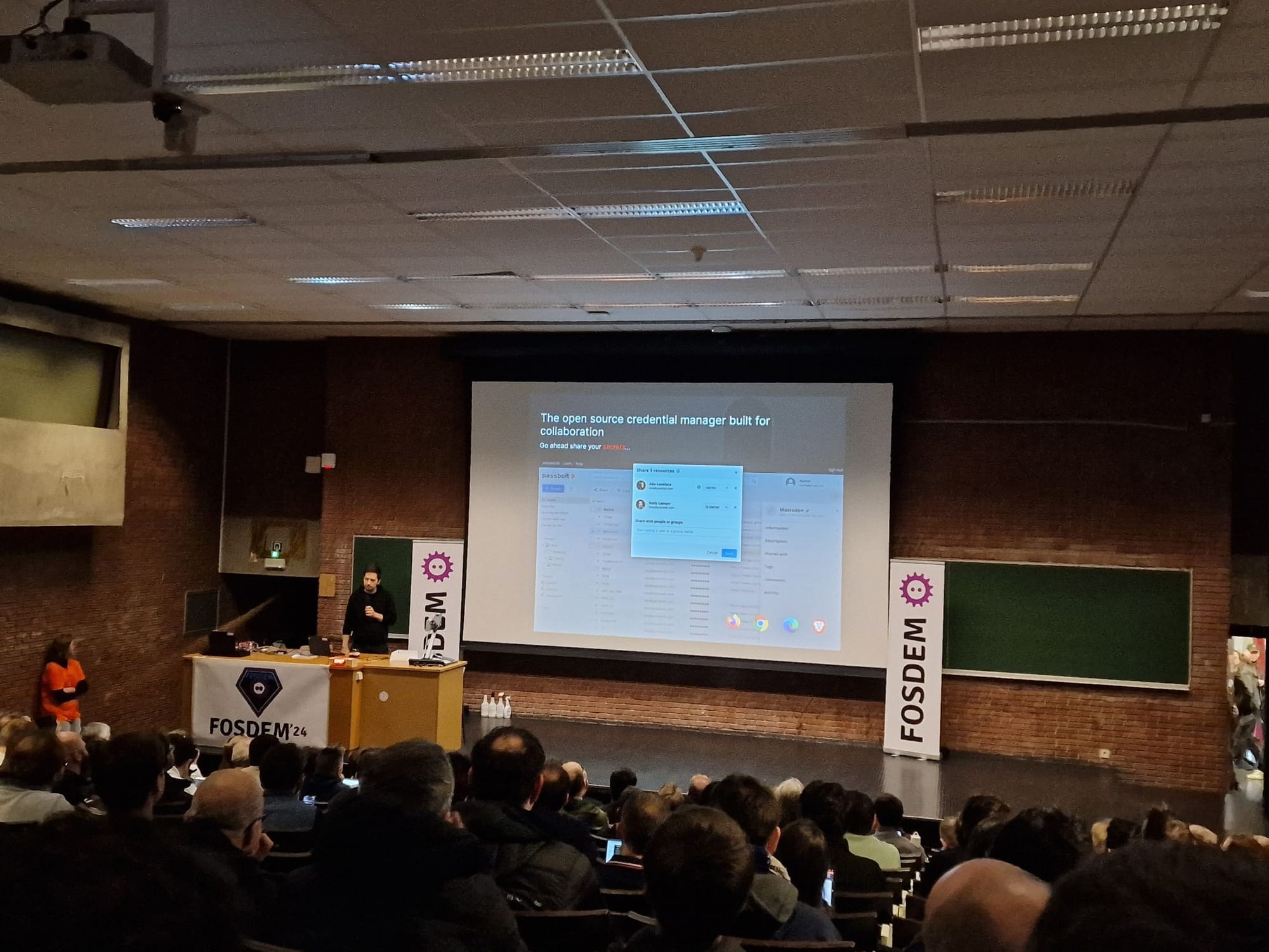 Fig. Remy giving his presentation on Passbolt 