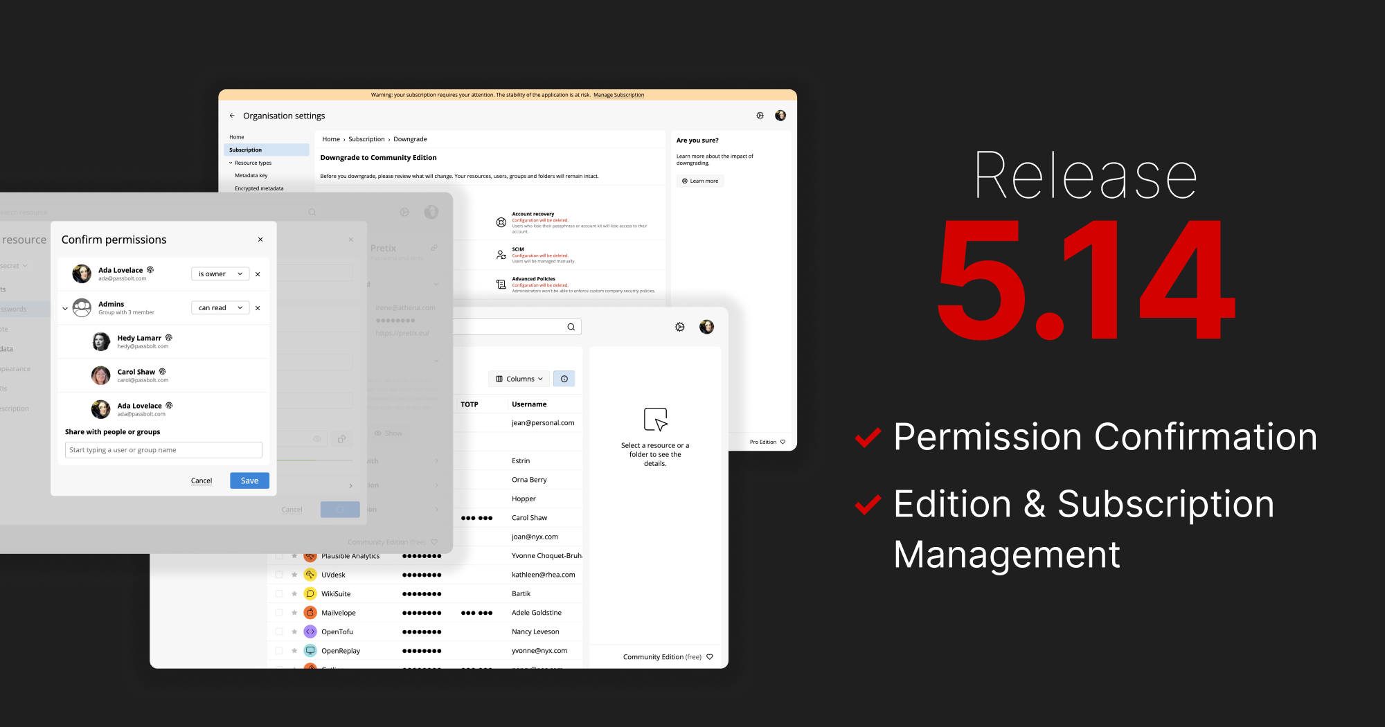 Passbolt Release Note: 5.14.0 - Sunshine | Browser Extension & API