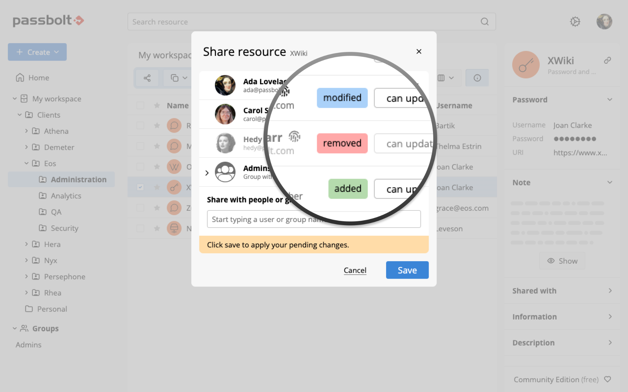 Fig. Improved Permission Confirmation Dialog with badges