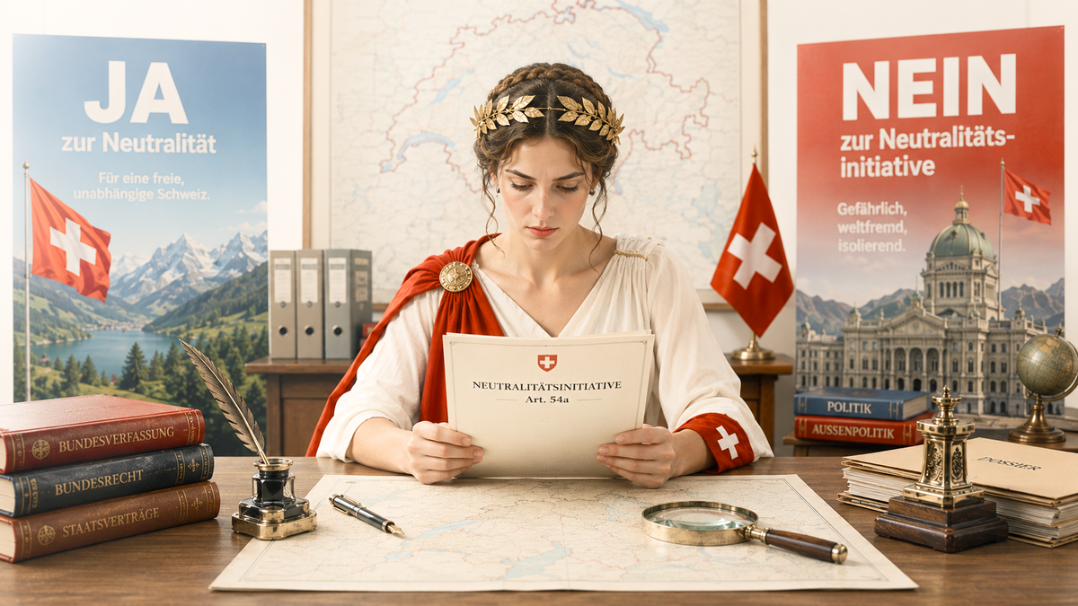 Neutralitätsinitiative: Die Plakate drohen mit Krieg, zur Abstimmung steht etwas anderes