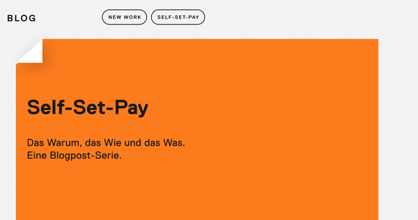 Self-Set-Pay bei Zeilenwerk: Part I