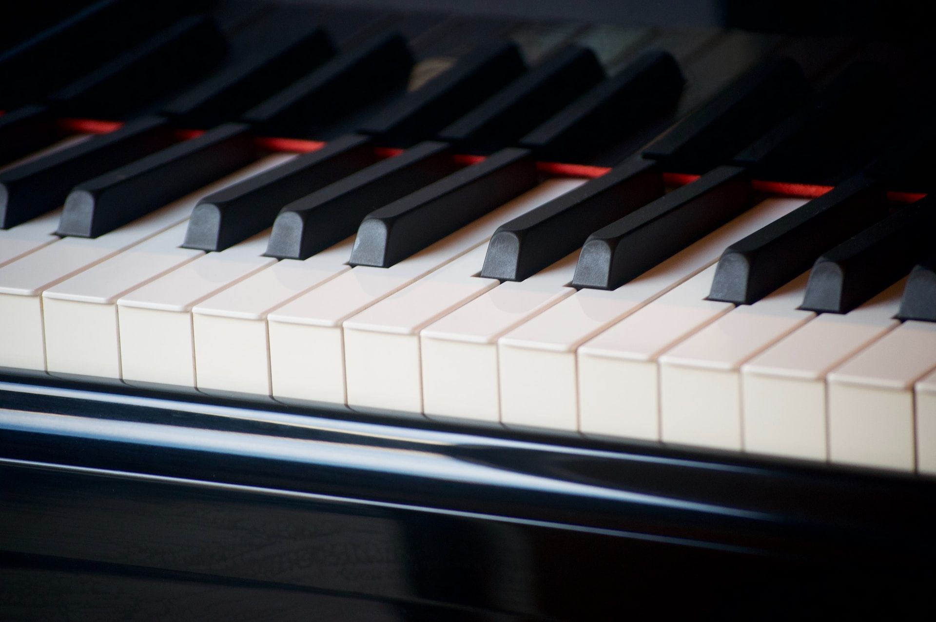 Close-up of piano keys