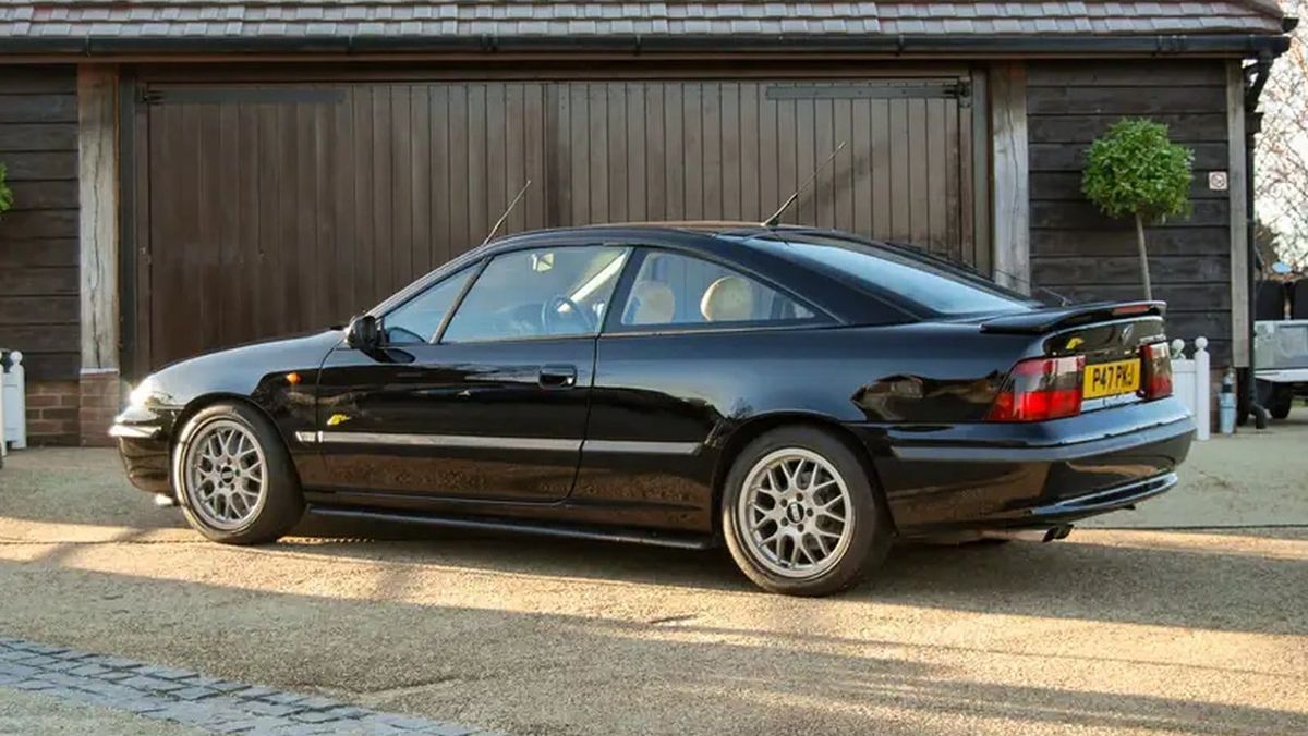 A black Vauxhall Calibra