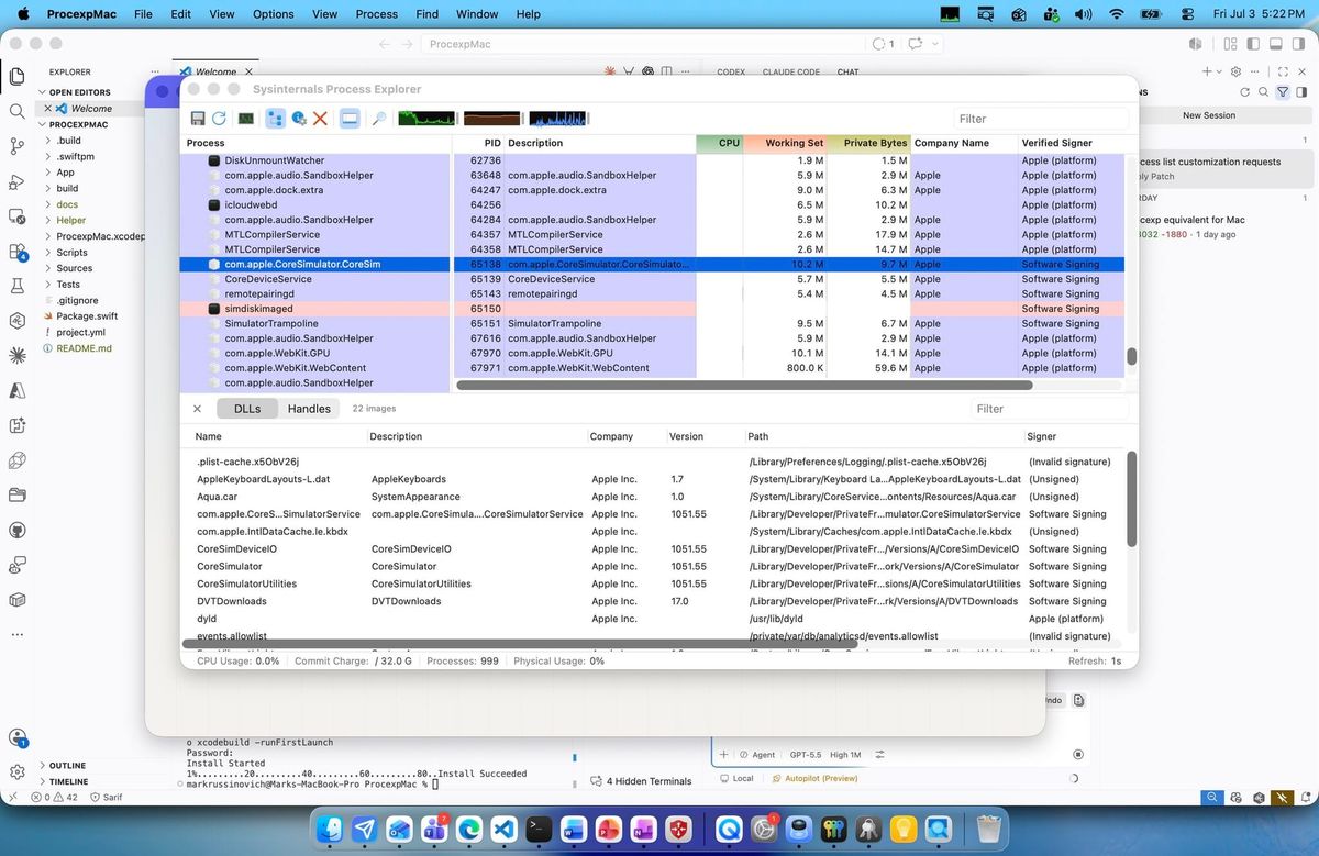 "MacInternals:" With help from AI, the Process Explorer dev tool is coming to Apple "in a few weeks"