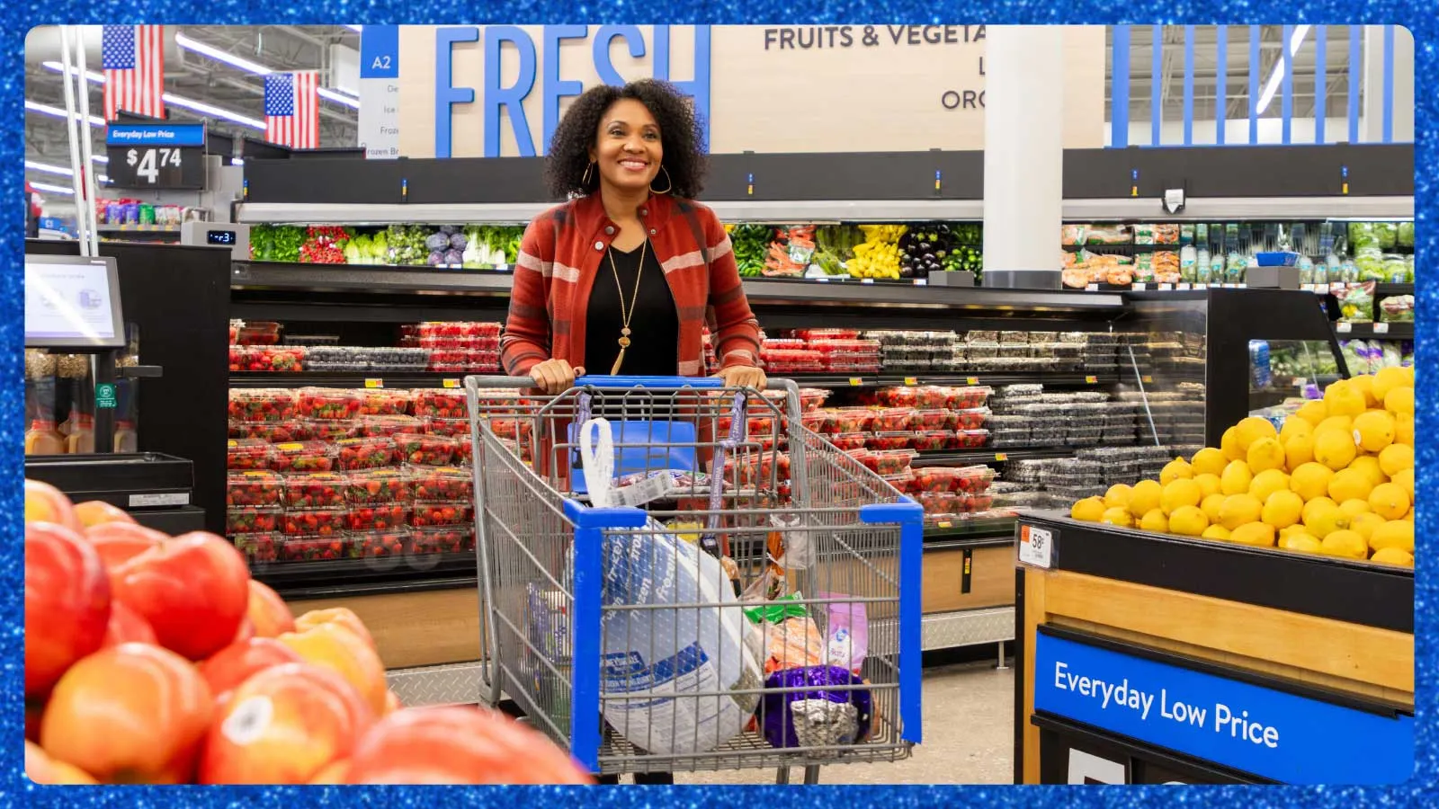 A Walmart shopper inside one of its st