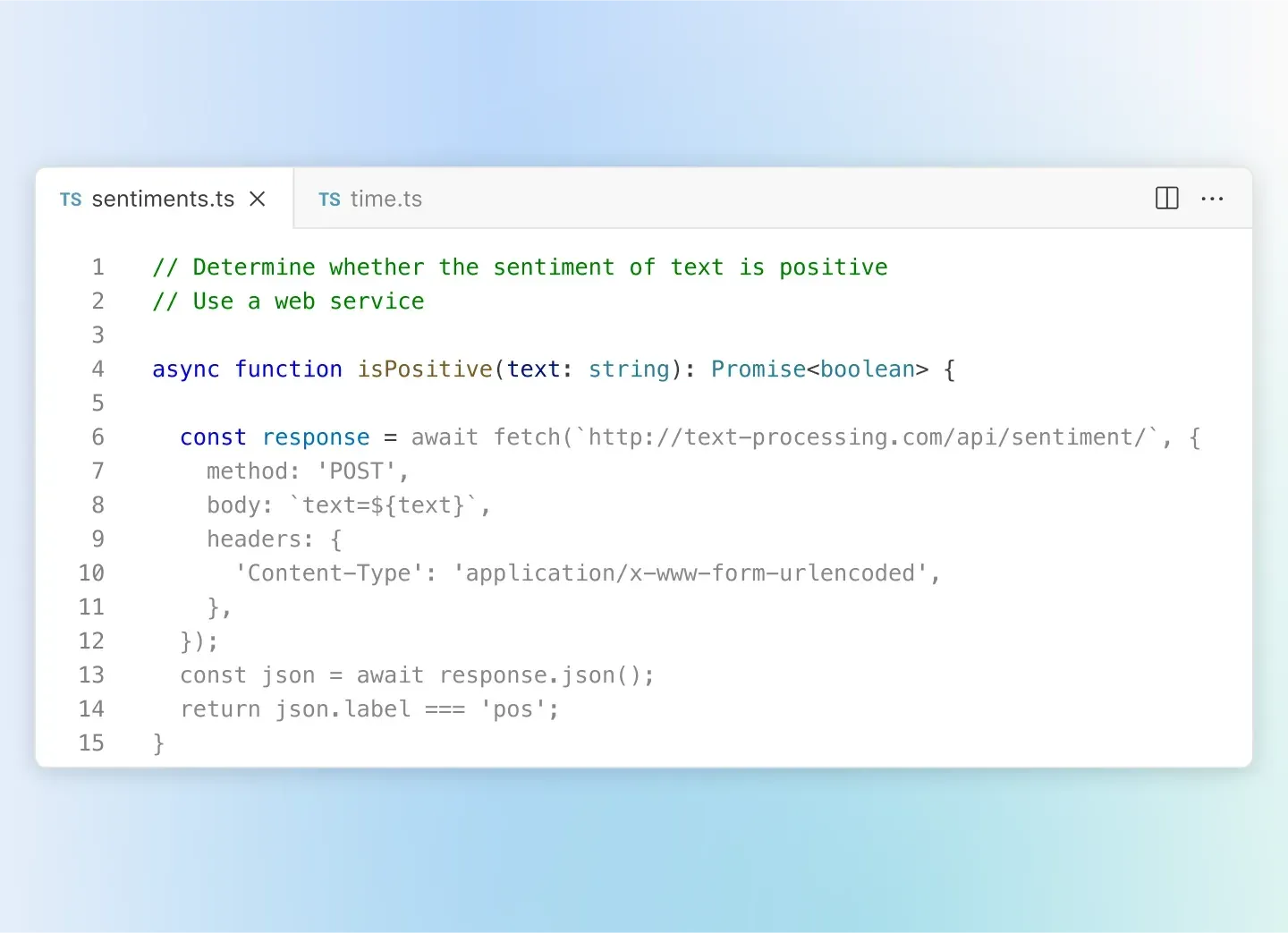 a screenshot of microsoft's visual studio code editor
