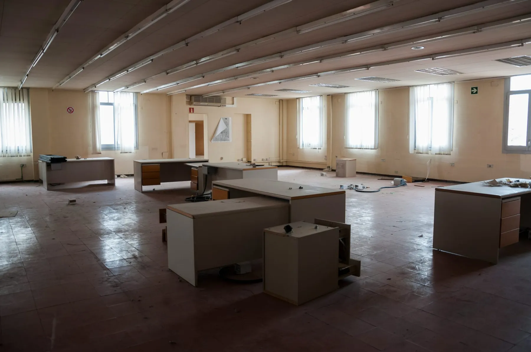 An abandoned office.