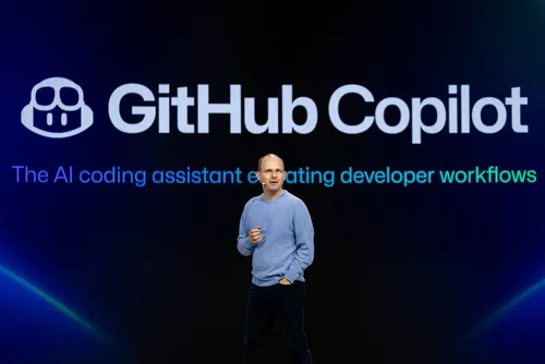 GitHub CEO Thomas Dohmke speaks at GitHub Universe 2024.