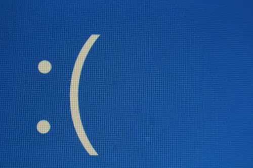 A screenshot showing part of the famous blue screen of death (Photo by Joshua Hoehne on Unsplash)