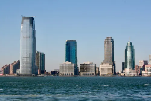 A view of Goldman Sachs tower in New Jerse