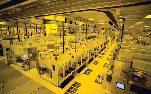 The inside of a TSMC chip facility