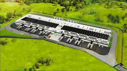 An AWS data center, surrounded by greener pastures than the one in Bahrain. 